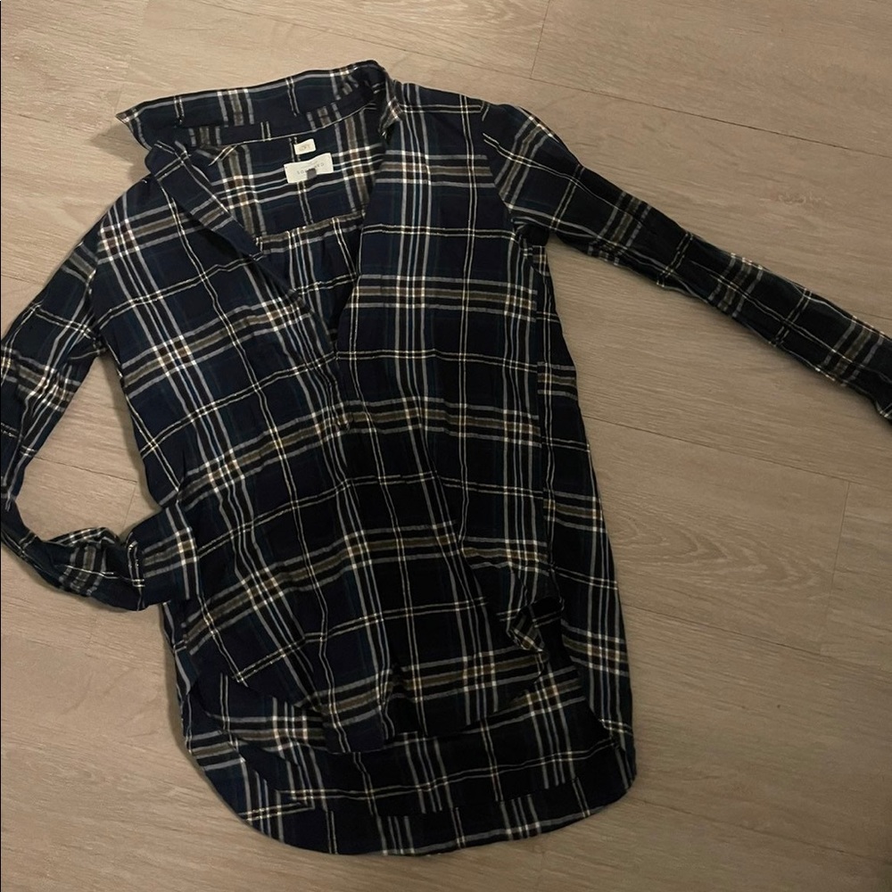 Loft xxsp fall shimmer plaid top